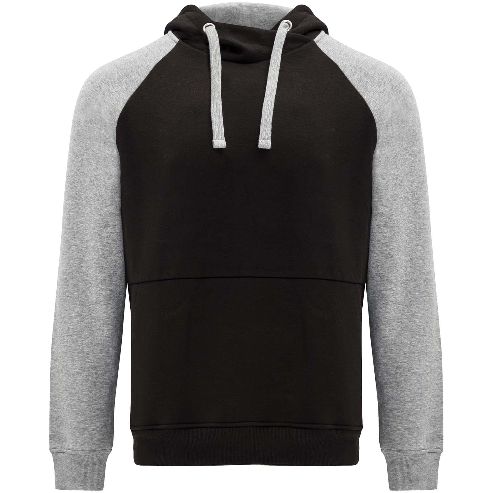 Sweat à capuche de 280 g/m² Badet unisexe bicolore coloris Noir