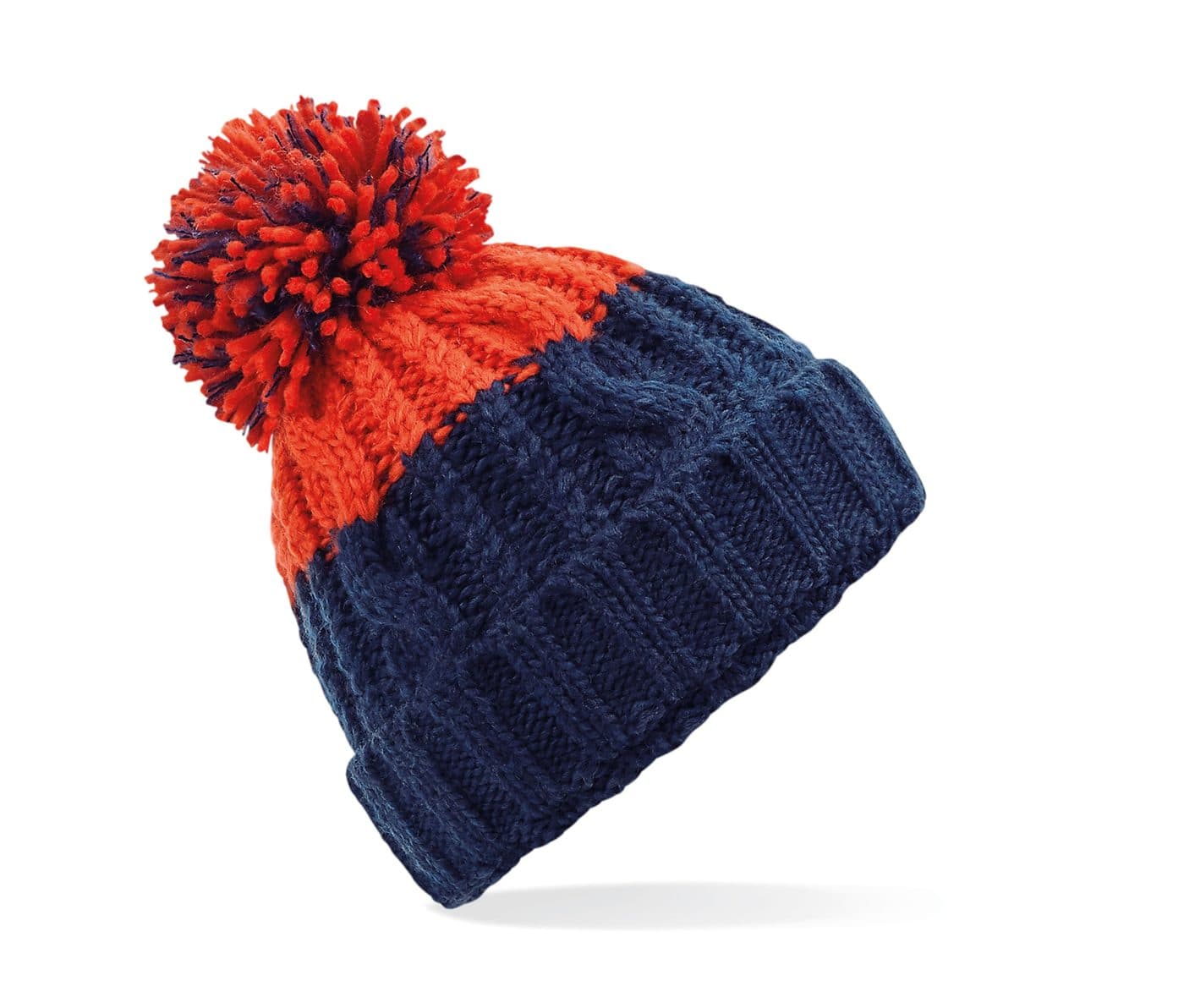 APRES BEANIE coloris Marine oxford / Rouge feu