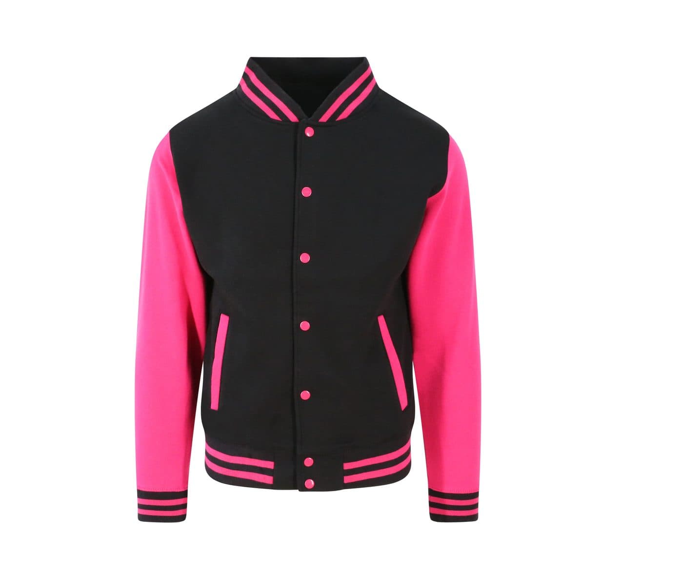 VARSITY JACKET coloris Noir jais / Rose vif