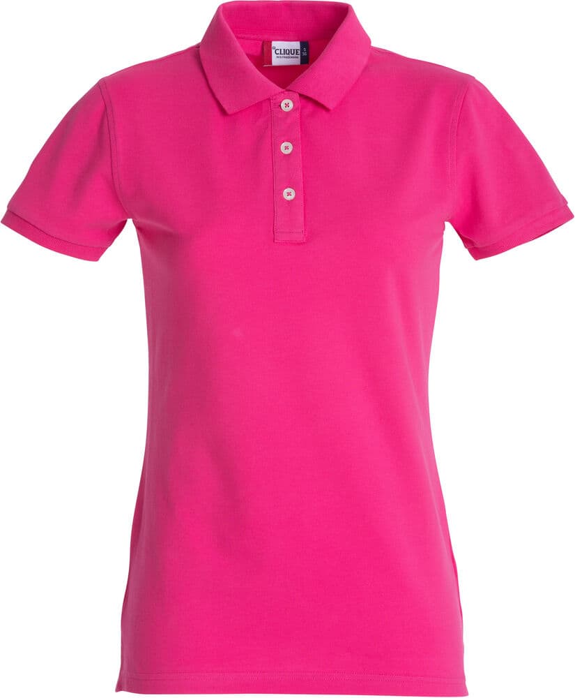 Clique Stretch Premium Polo Women coloris Vif cerise
