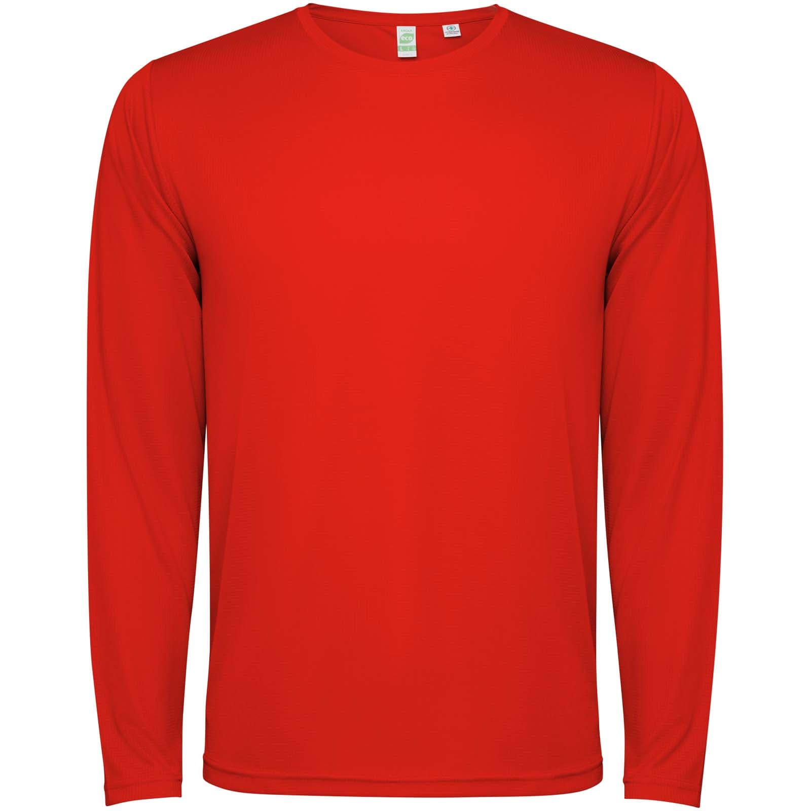 T-shirt de 125 g/m² Estoril à manches longues pour enfant coloris Rouge