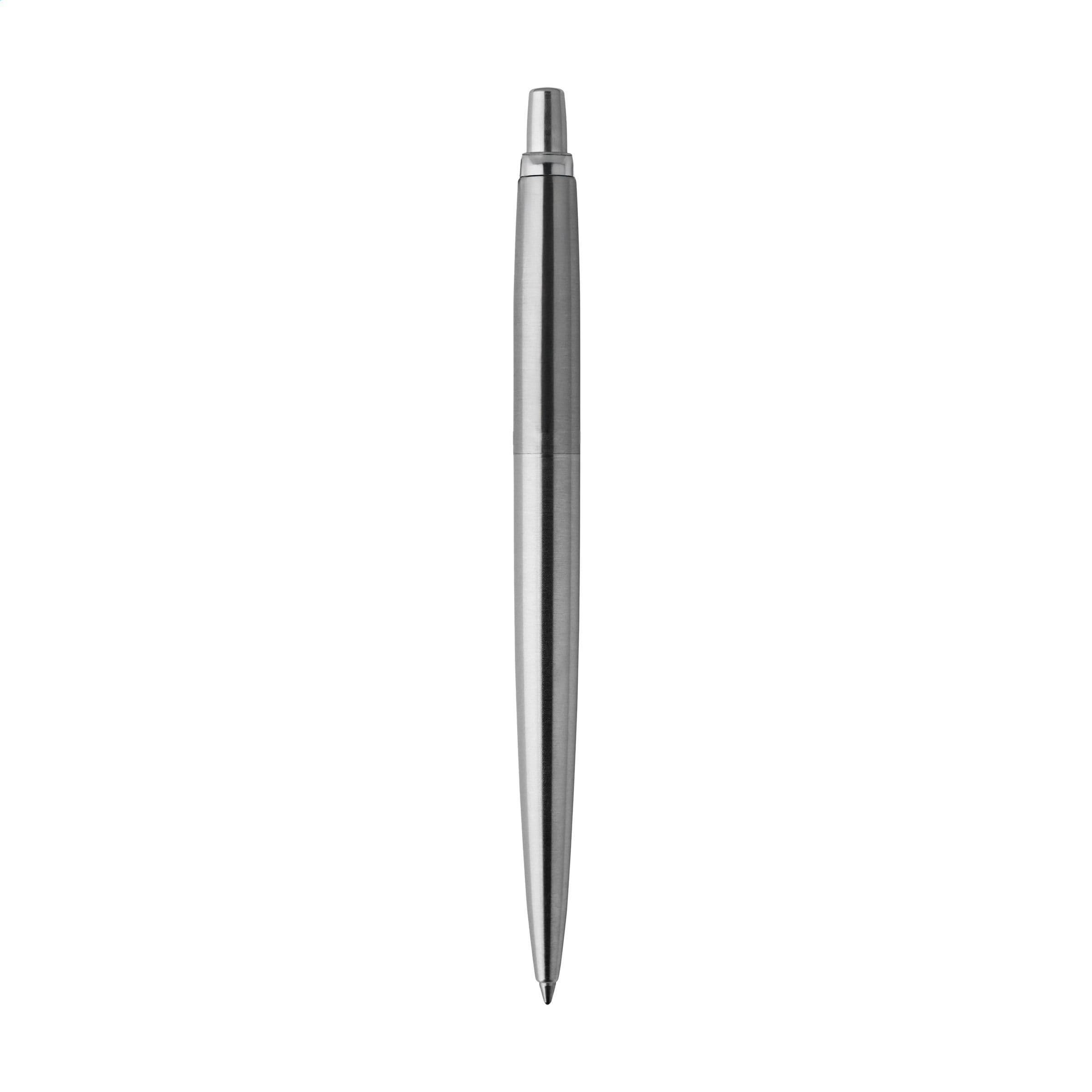 Stylo à bille Parker Jotter acier inox bleu en situation