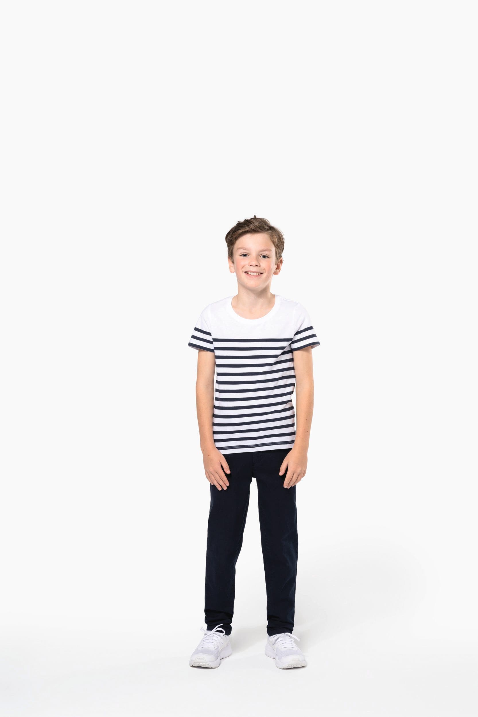 T-shirt marin col rond Bio enfant en situation
