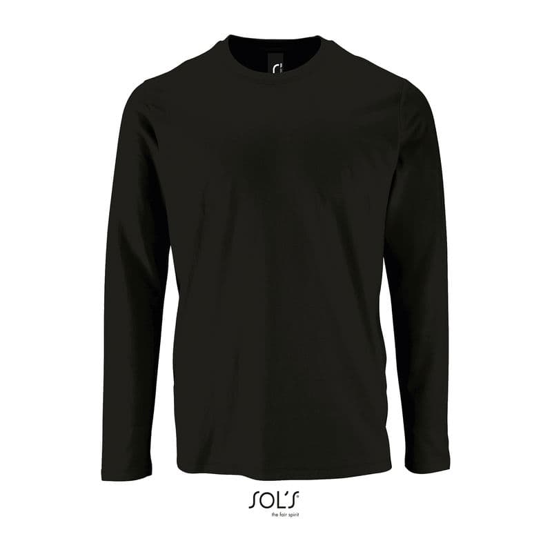 SOL'S IMPERIAL LSL MEN - LONG-SLEEVE T-SHIR coloris Noir profond