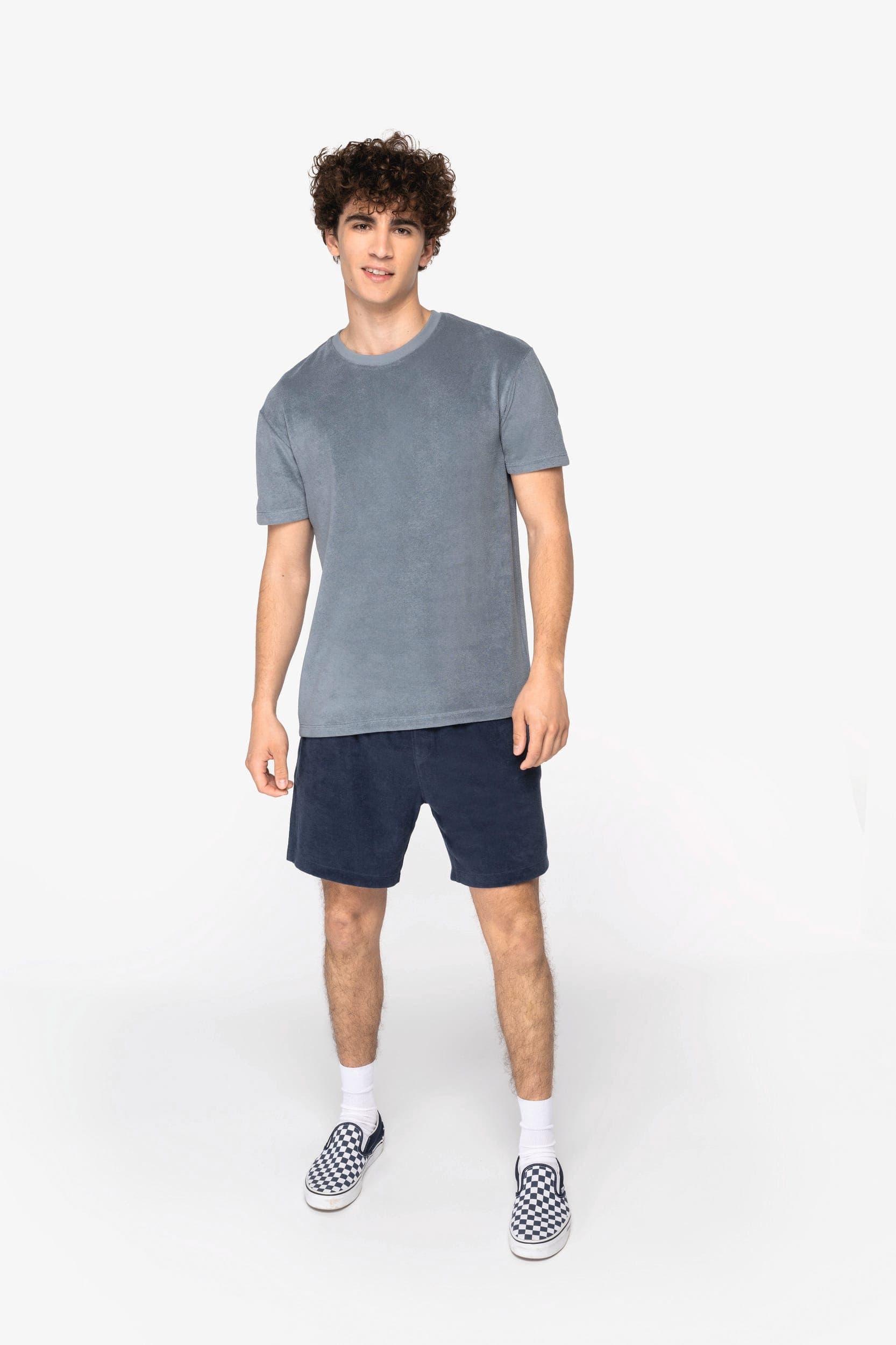 T-shirt écoresponsable en éponge homme en situation