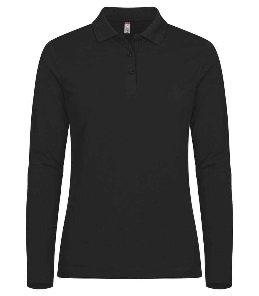 Clique Manhattan Women L/S Polo coloris Noir