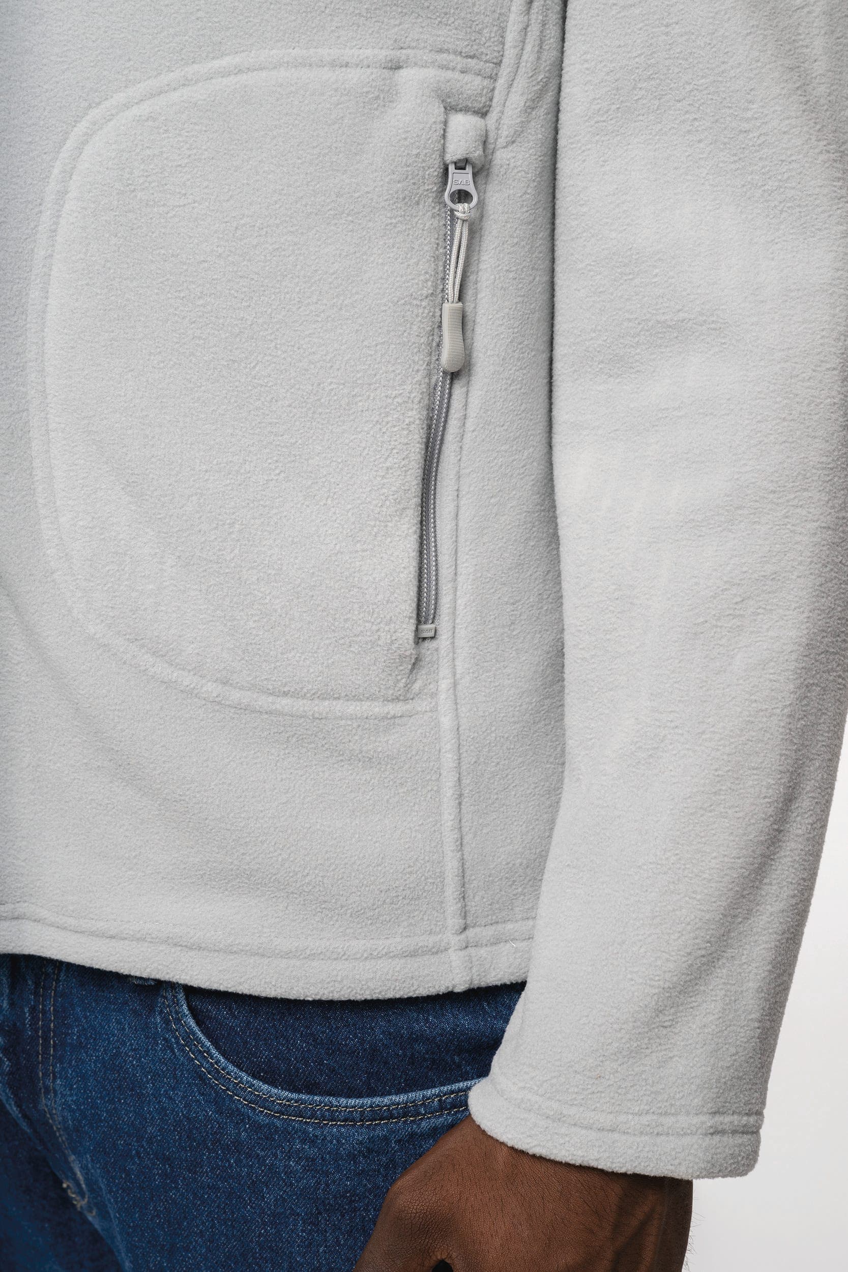 Veste micropolaire écoresponsable unisexe en situation