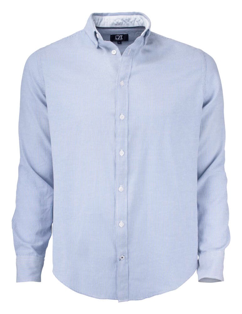 Chemise Oxford Cutter & Buck Belfair homme coloris Bleu / Blanc Stripee
