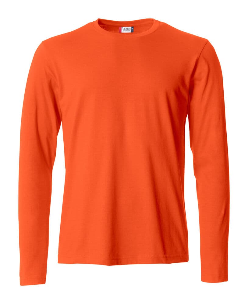 Clique Basic-T L/S coloris Orange sang