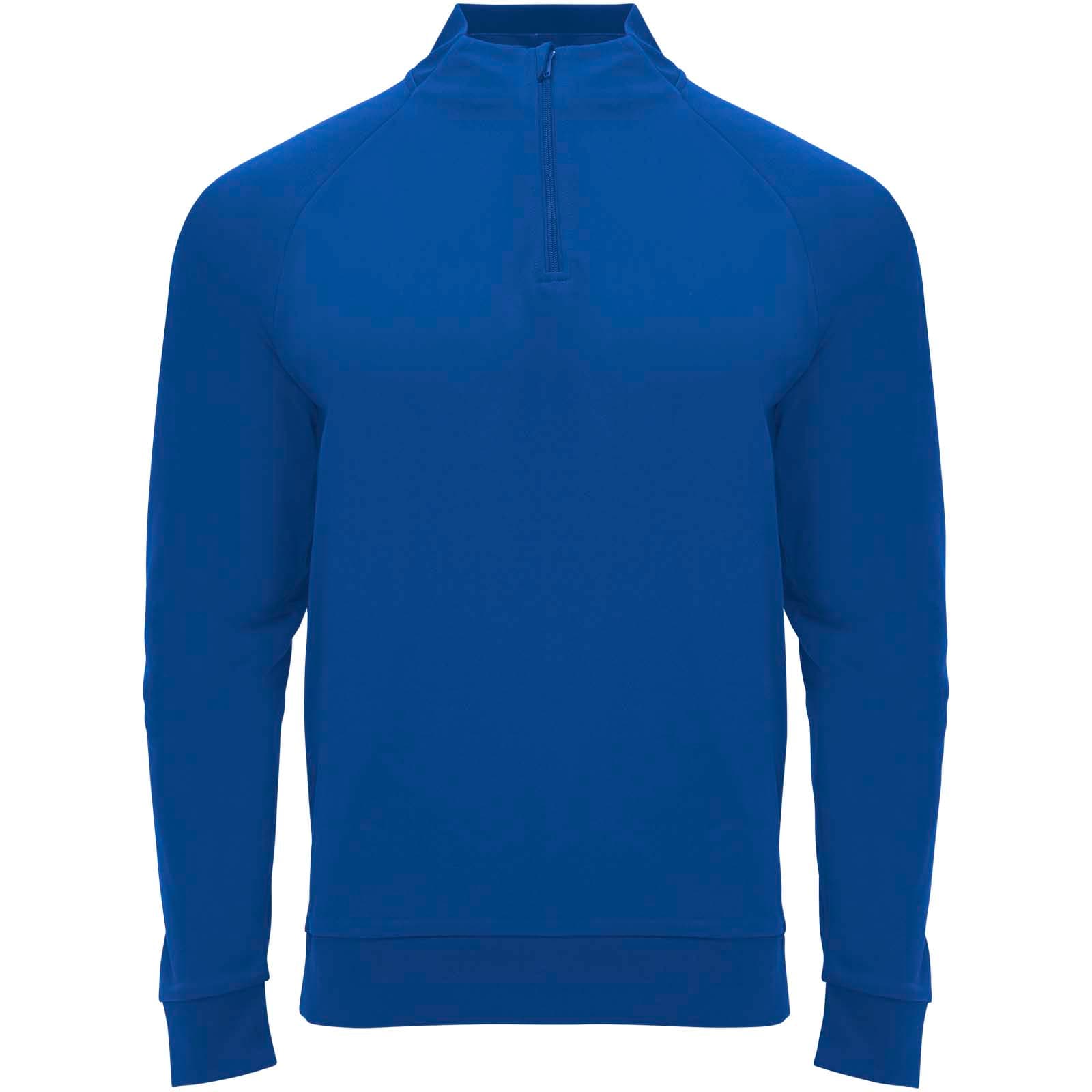 Sweatshirt de 200 g/m² Epiro à manches longues avec fermeture demi- zip pour enfant coloris Bleu roi