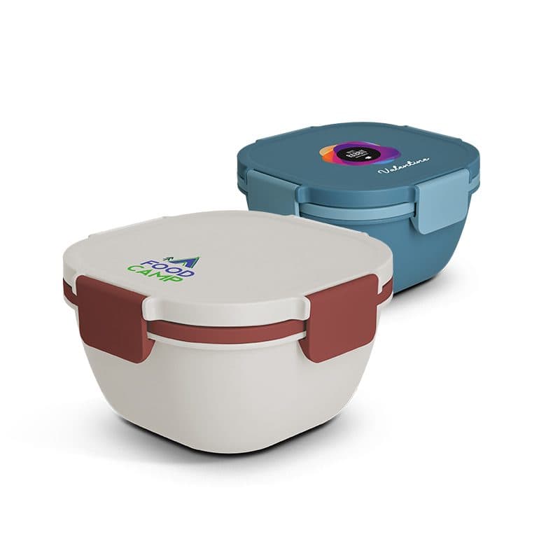 BOITE A REPAS (LUNCH BOX) MULTI-COMPARTIMENTS AVEC FOURCHETTE en situation