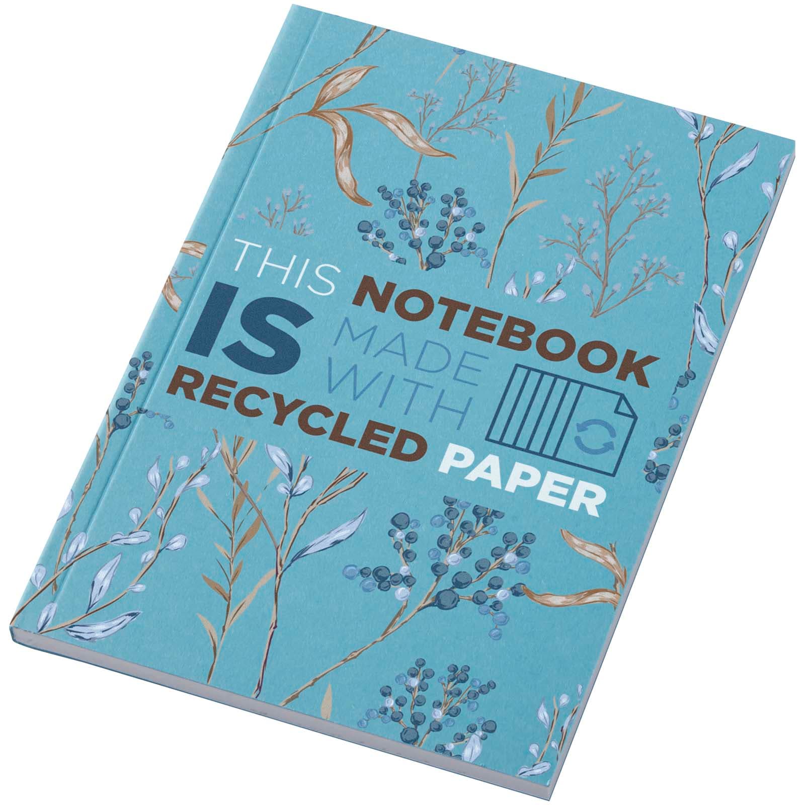Cahier Novella AustenColours A6 recyclé à couverture souple de 50 feuilles coloris Bleu