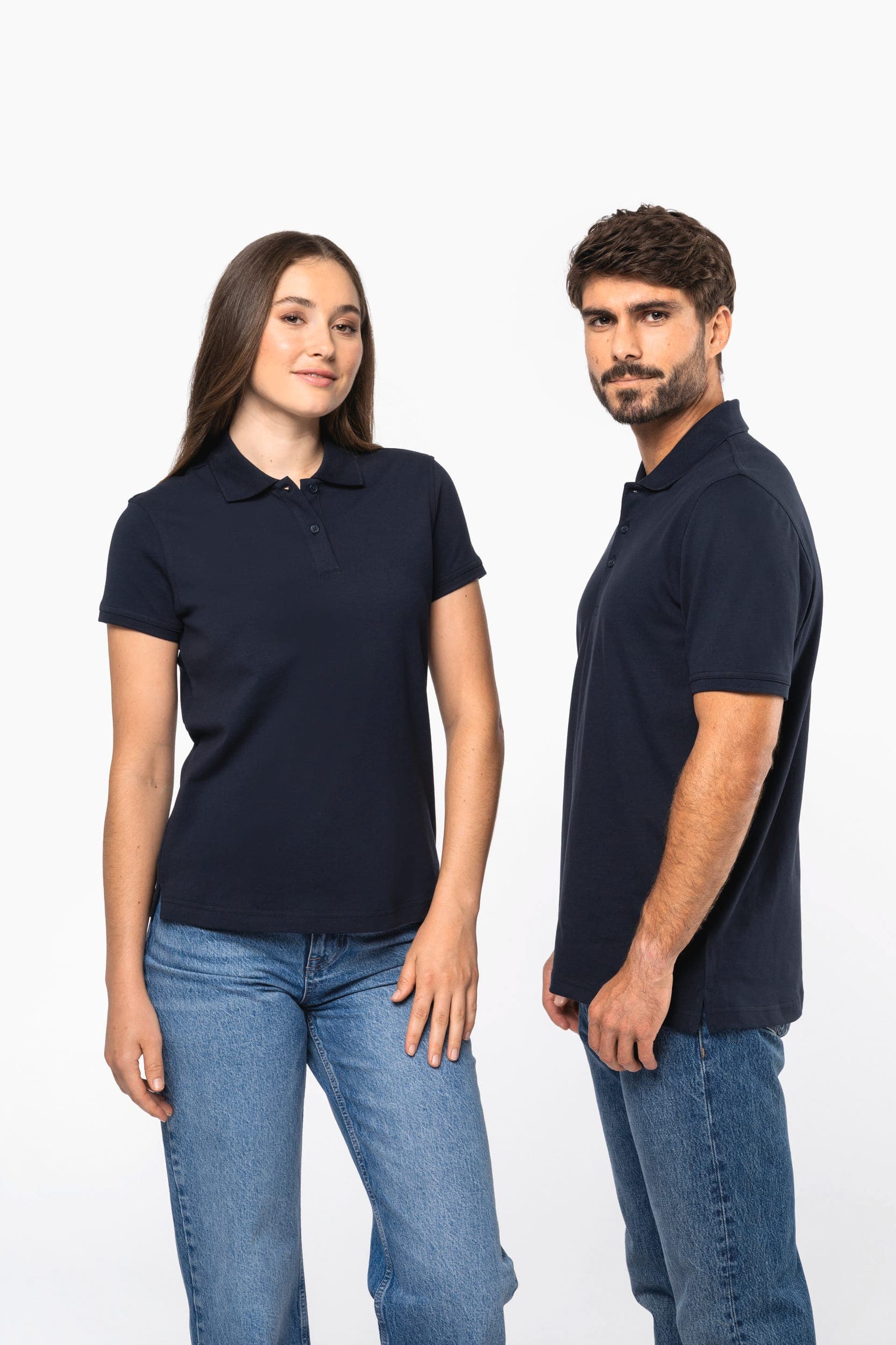Polo piqué manches courtes femme en situation