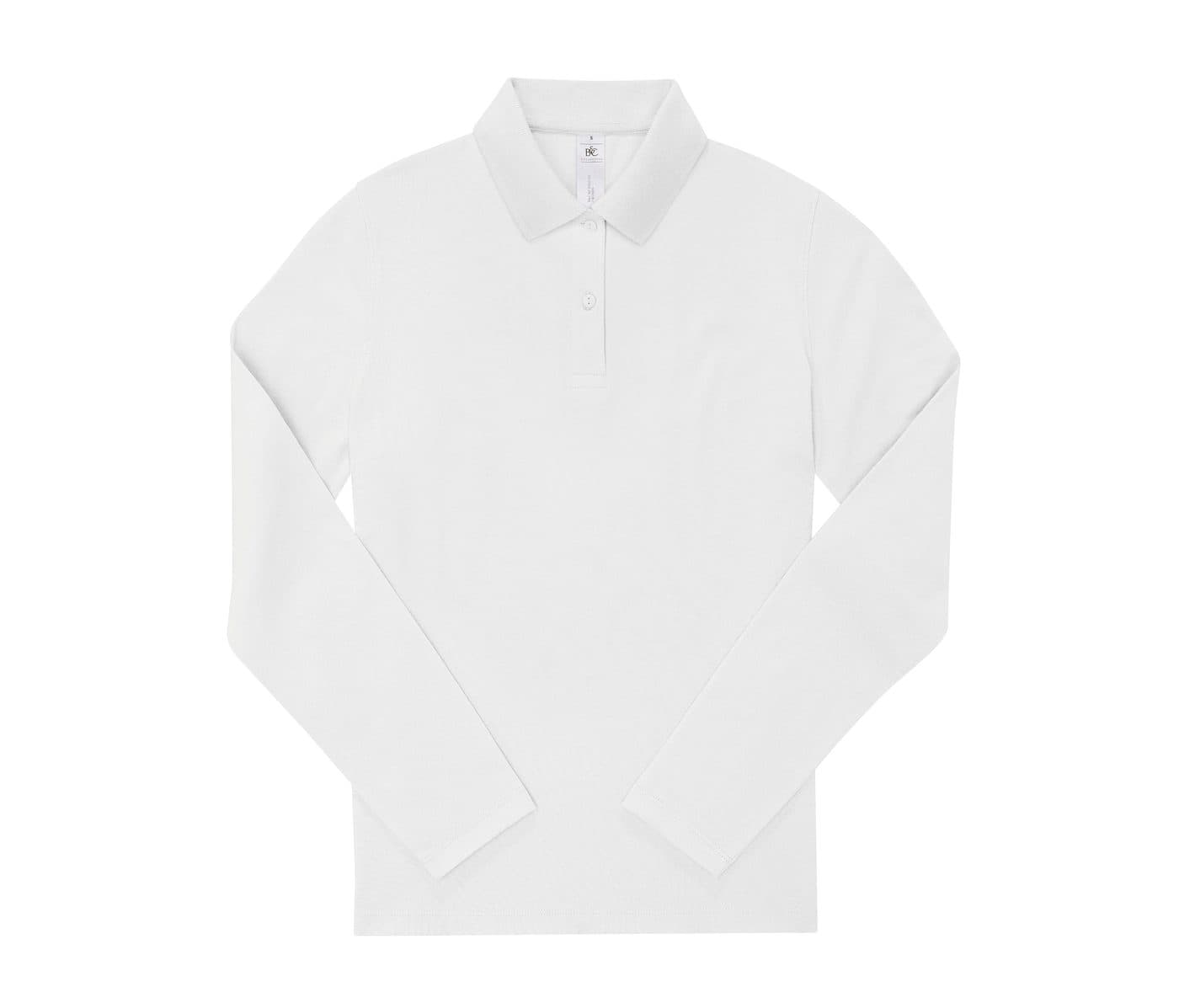 B&C MY POLO 210 LSL /WOMEN coloris Blanc
