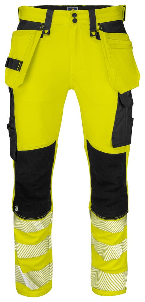 6571 PANTALON STRETCH DE SIGNALISATION AVEC POCHES AUX GENOUX ET POCHES JEAN EN ISO 20471 CLASSE 2