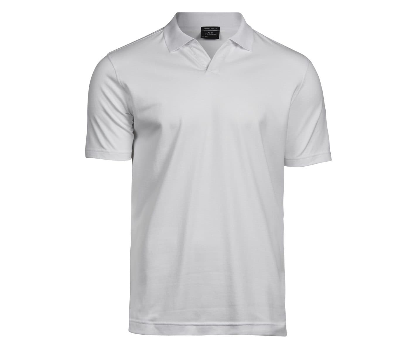 LUXURY STRETCH V-NECK POLO coloris Blanc