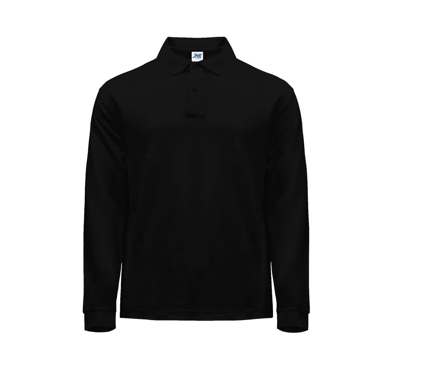 MAN REGULAR LONG SLEEVE POLO coloris Noir