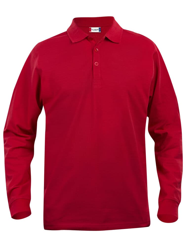 Clique Classic Lincoln L/S Polo coloris Rouge