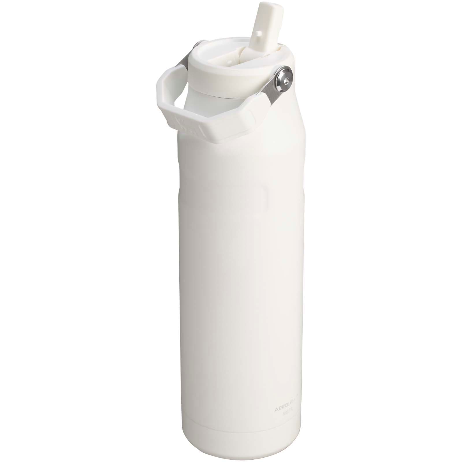 Bouteille d'eau de 1,06 litre avec paille rabattable Stanley IceFlow™ 2.0 coloris Blanc givré