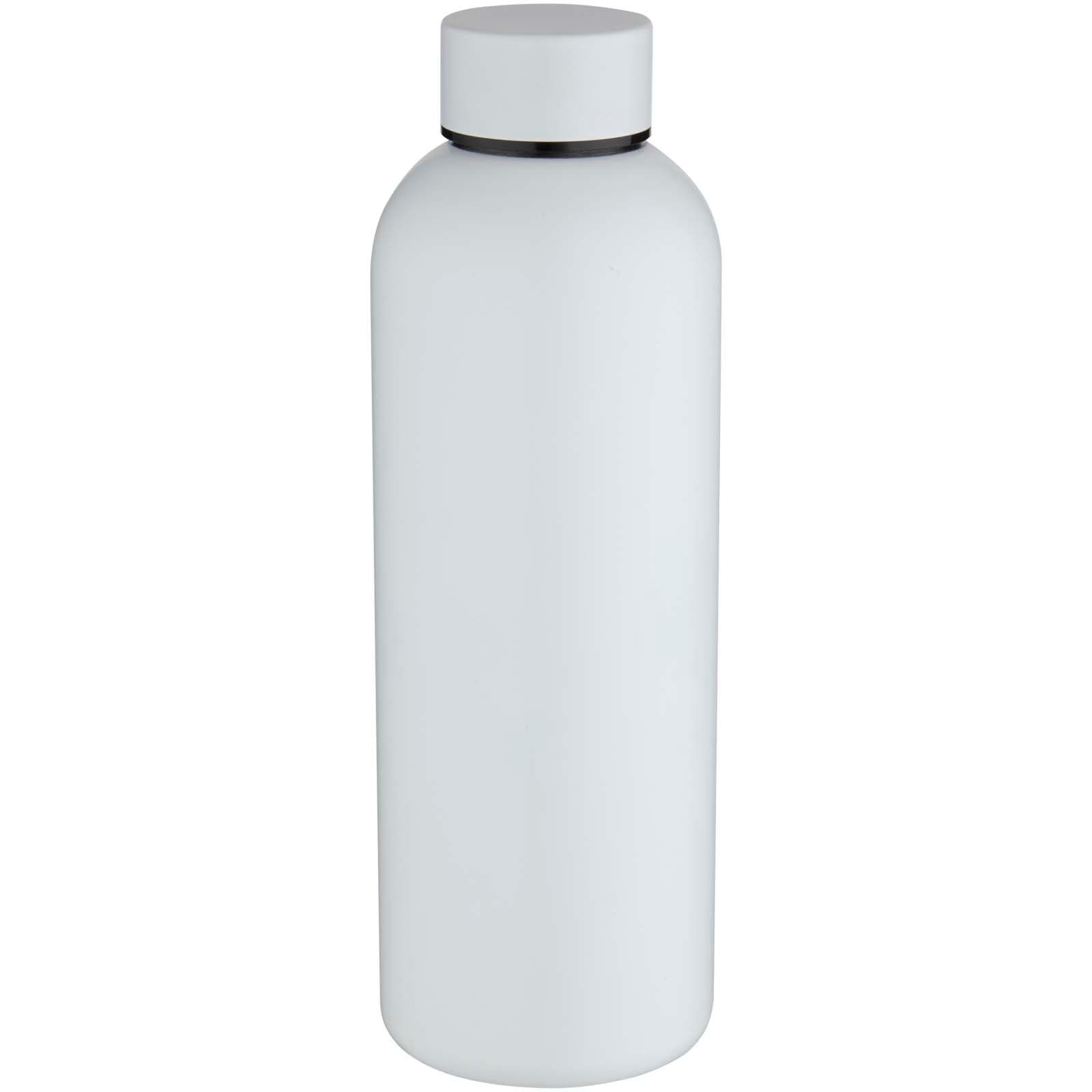 Bouteille d’eau Spring de 750 ml en acier inoxydable recyclé certifié RCS à simple paroi coloris Blanc
