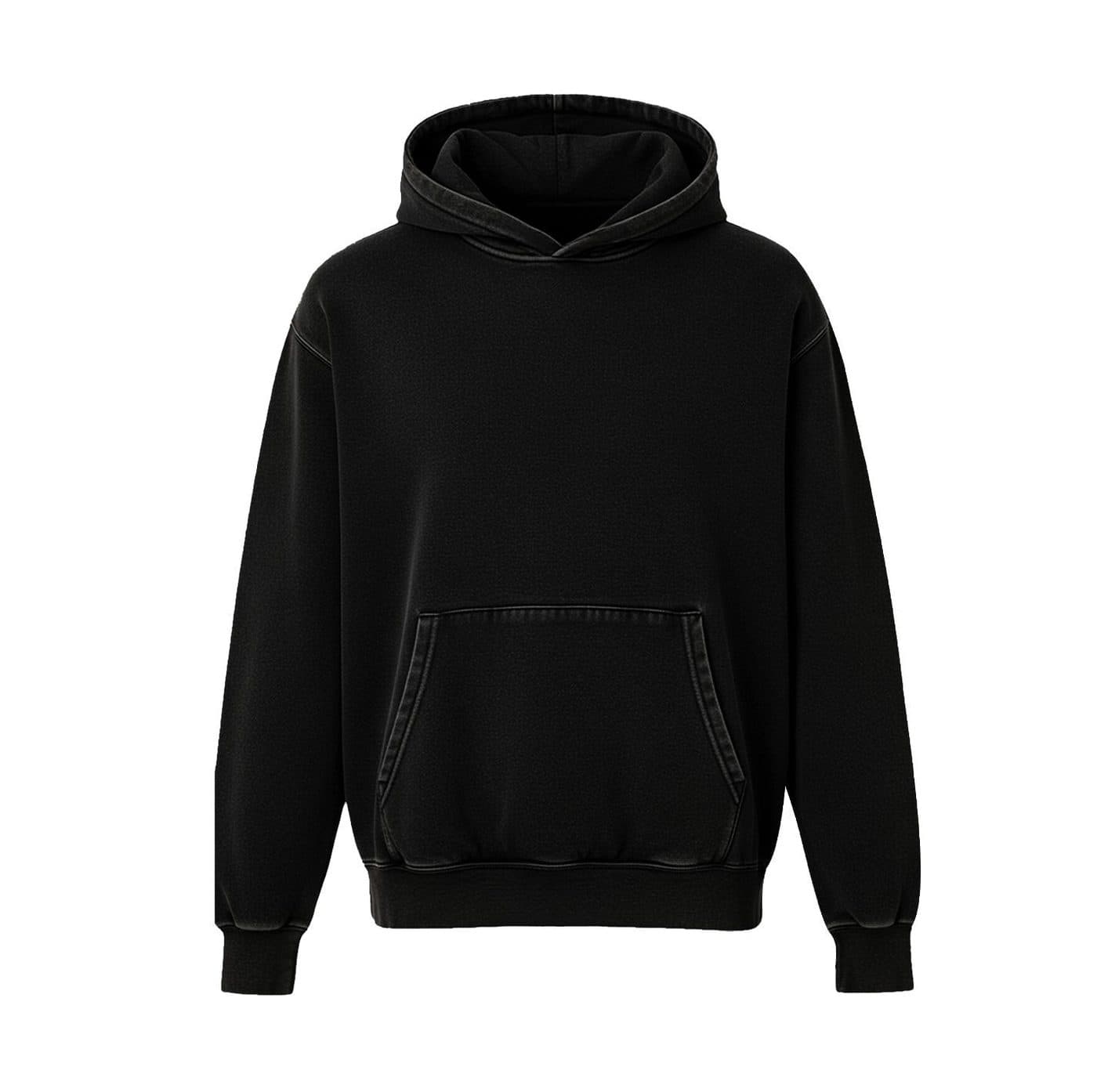 ORGANIC COTTON HOODED coloris Noir vintage