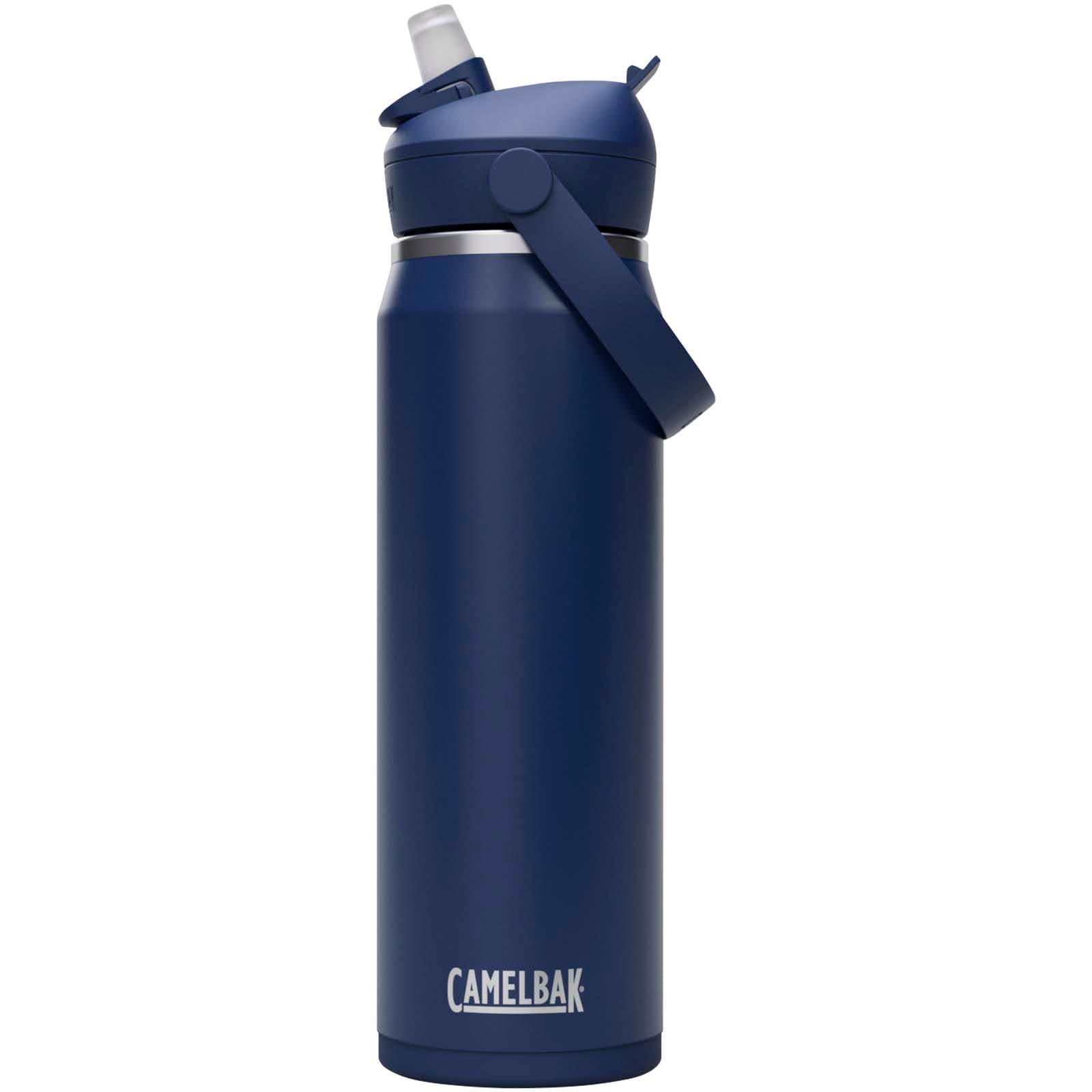 Bouteille d’eau en acier inoxydable de 740 ml avec paille à clapet Camelbak® Thrive Flip VSS coloris Marine