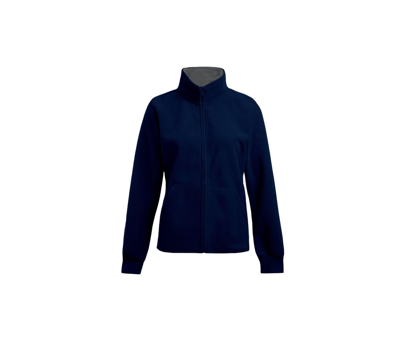 WOMEN’S DOUBLE FLEECE JACKET coloris Marine / Gris clair