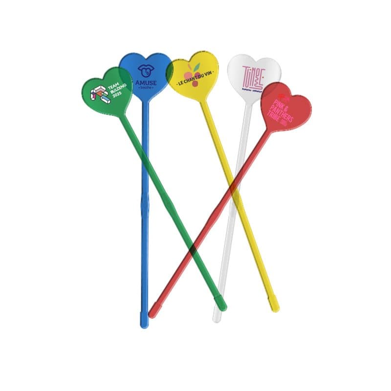 AGITATEUR MELANGEUR  A COCKTAIL COEUR SPATULE 190 mm en situation