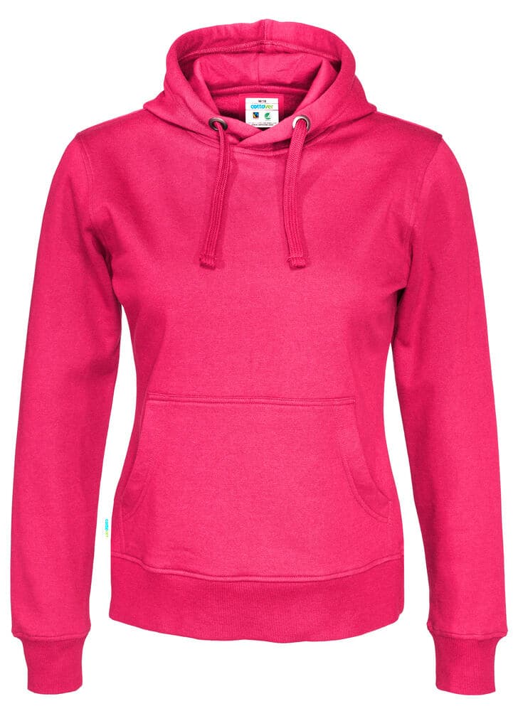 HOODIE FEMME - CERTIFIÉ GOTS coloris Cerise