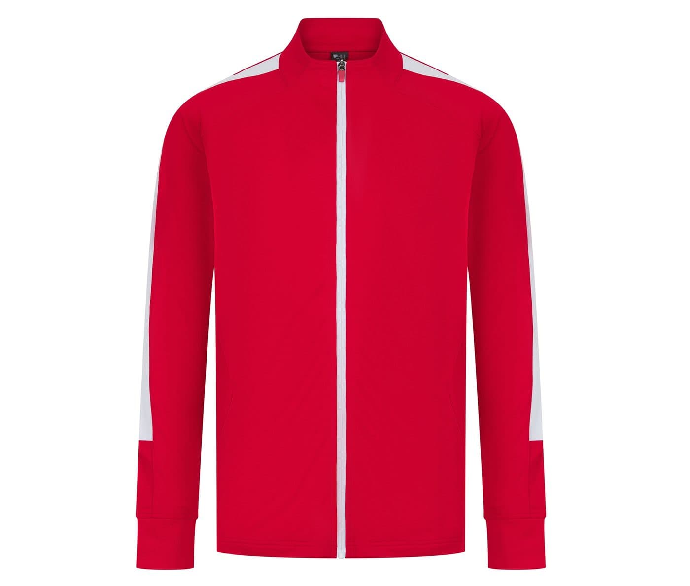 ADULT'S KNITTED TRACKSUIT TOP coloris Rouge / Blanc