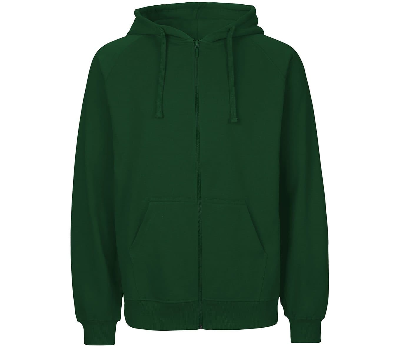 UNISEX TIGER COTTON HOODIE WITH ZIP coloris Vert bouteille