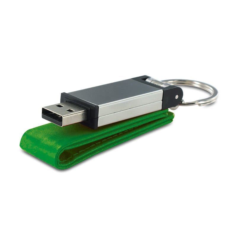 CLE USB SIMILI CUIR/METAL 4Go en situation