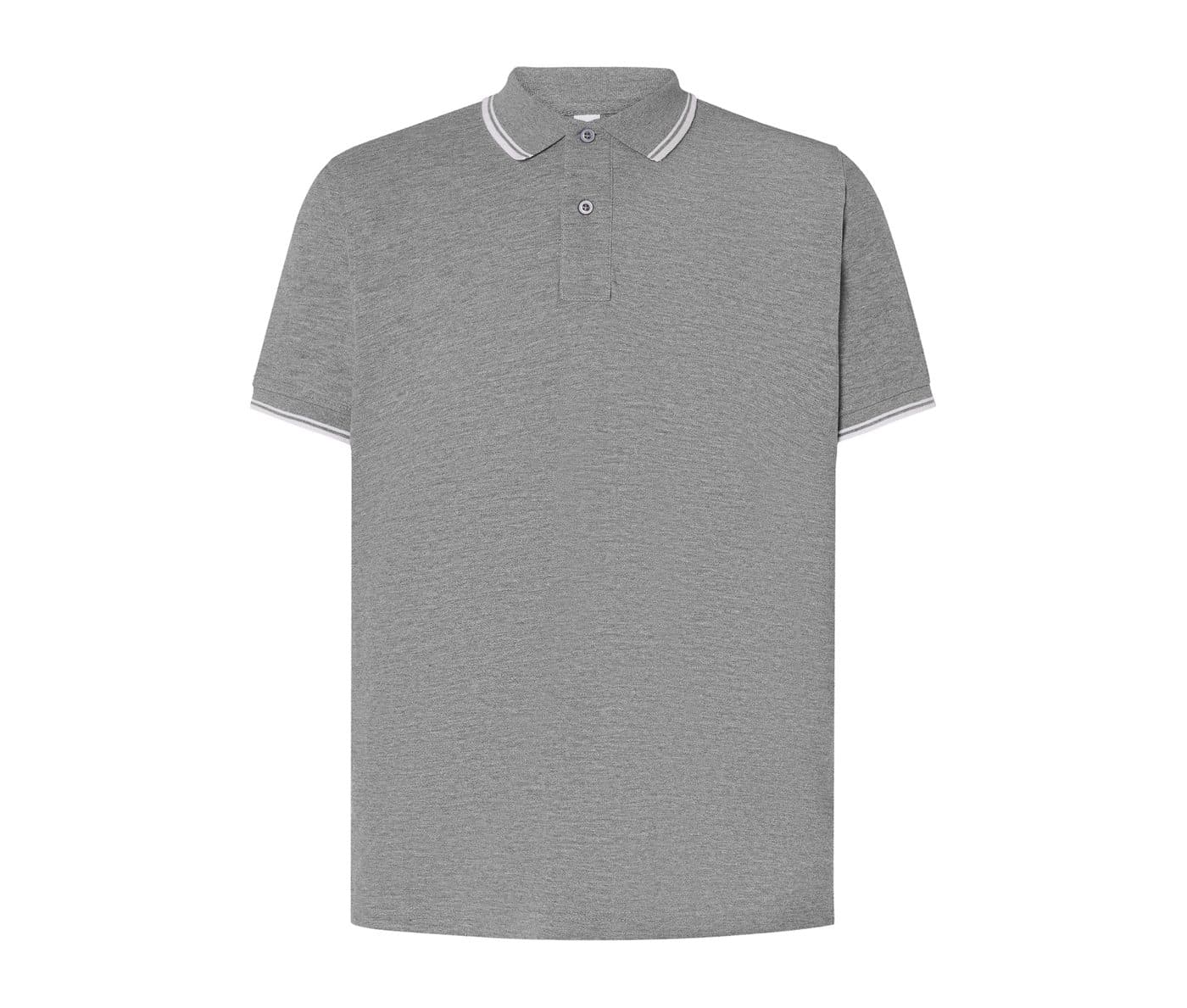 MAN REGULAR POLO coloris Gris chiné / Blanc