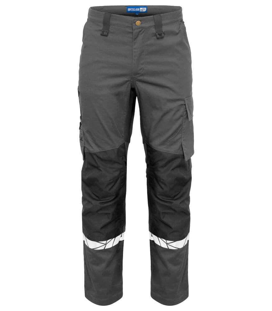 7508 PANTALON STRETCH AVEC POCHES GENOUX coloris Gris / Noir