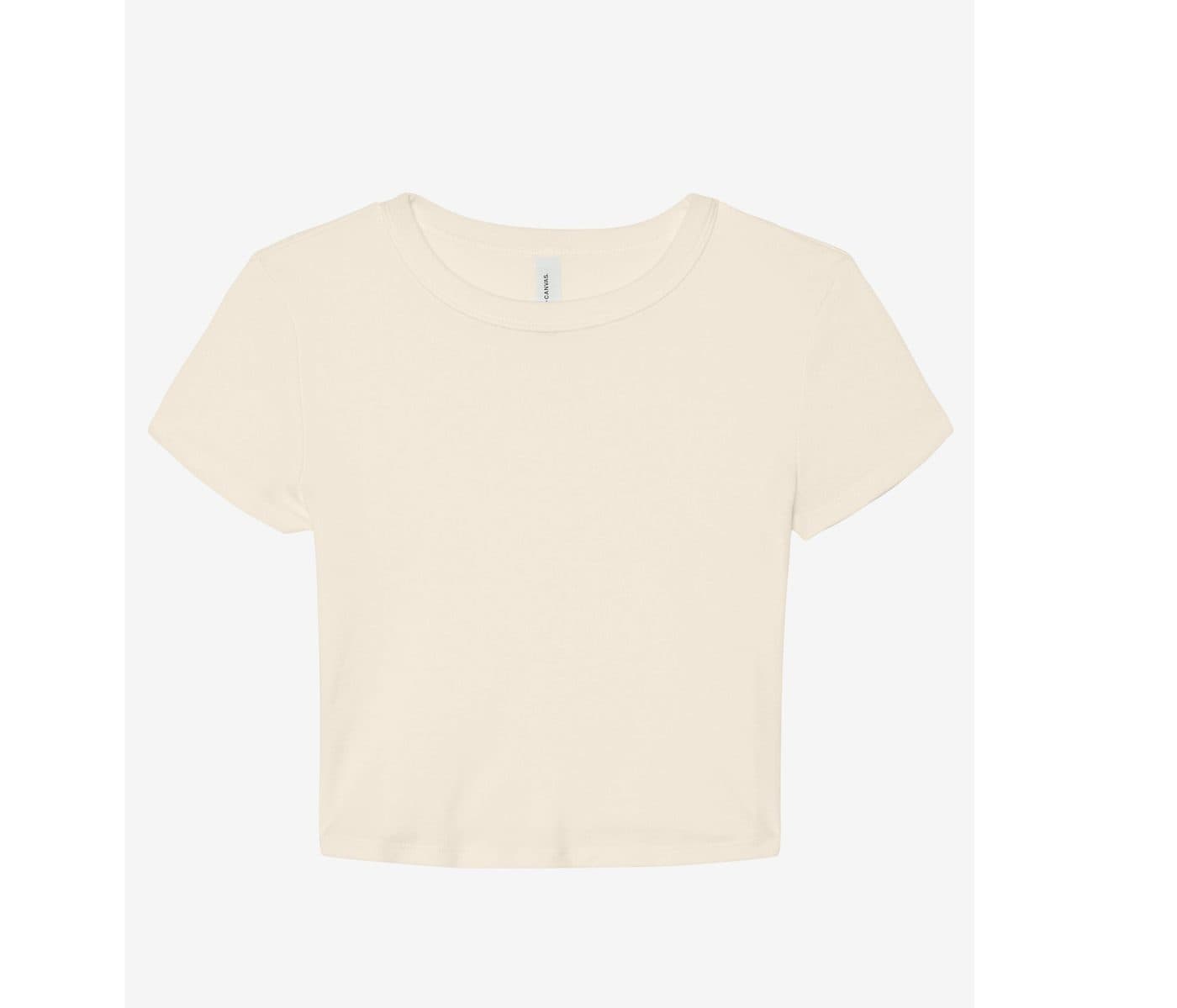 WOMEN'S MICRO RIB BABY TEE coloris Naturel chiné