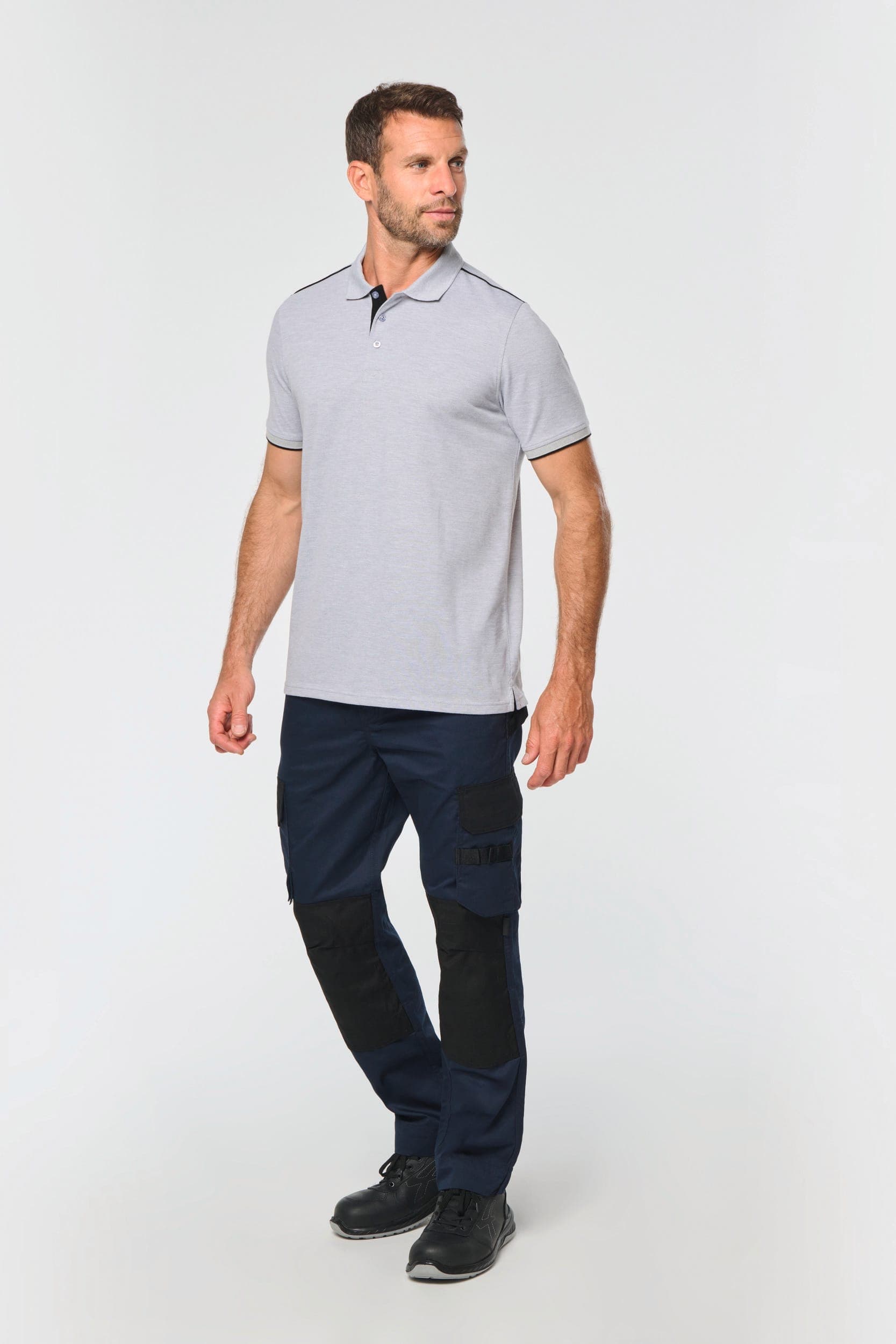 Polo Day To Day contrasté manches courtes homme en situation