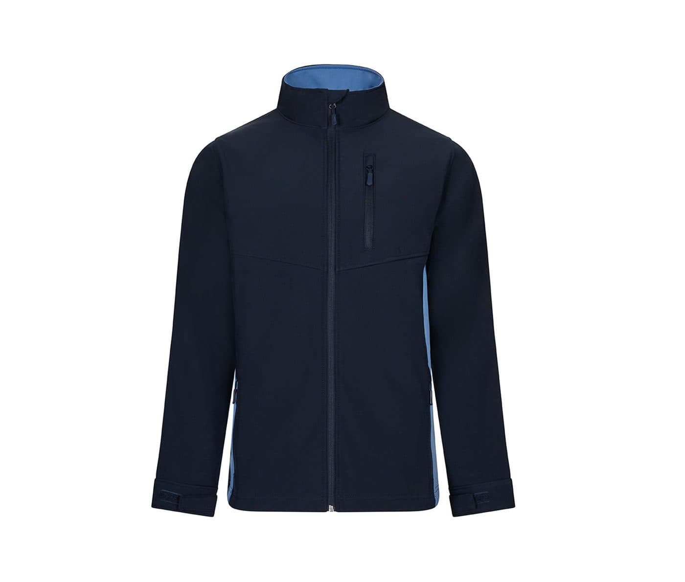 BLOUSON SOFTSHELL BICOLORE coloris Marine / Bleu ciel
