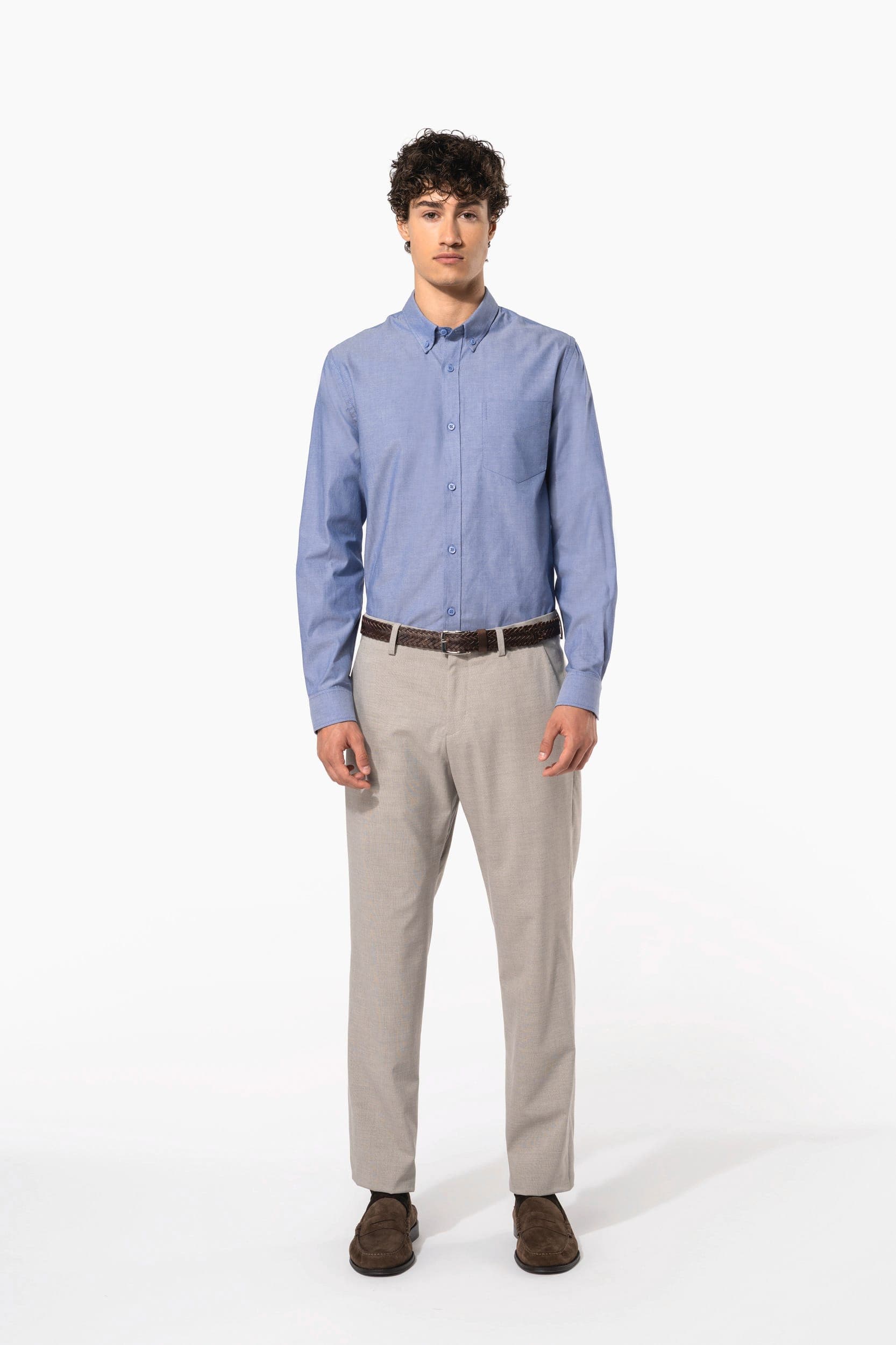 Chemise Oxford manches longues en situation