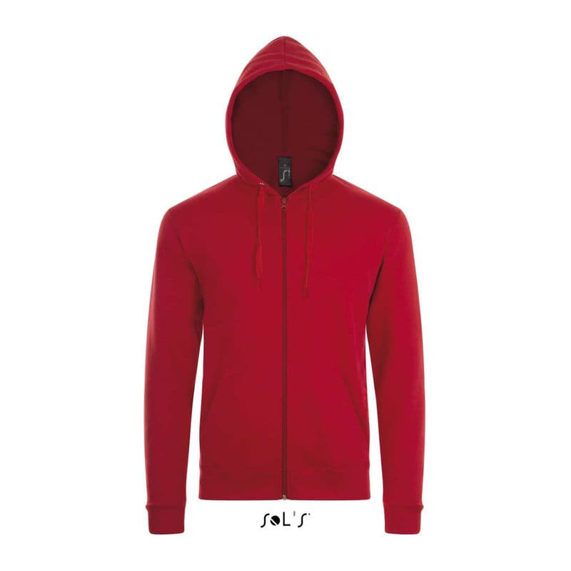 SOL'S STONE - UNISEX ZIP HOODIE coloris Rouge
