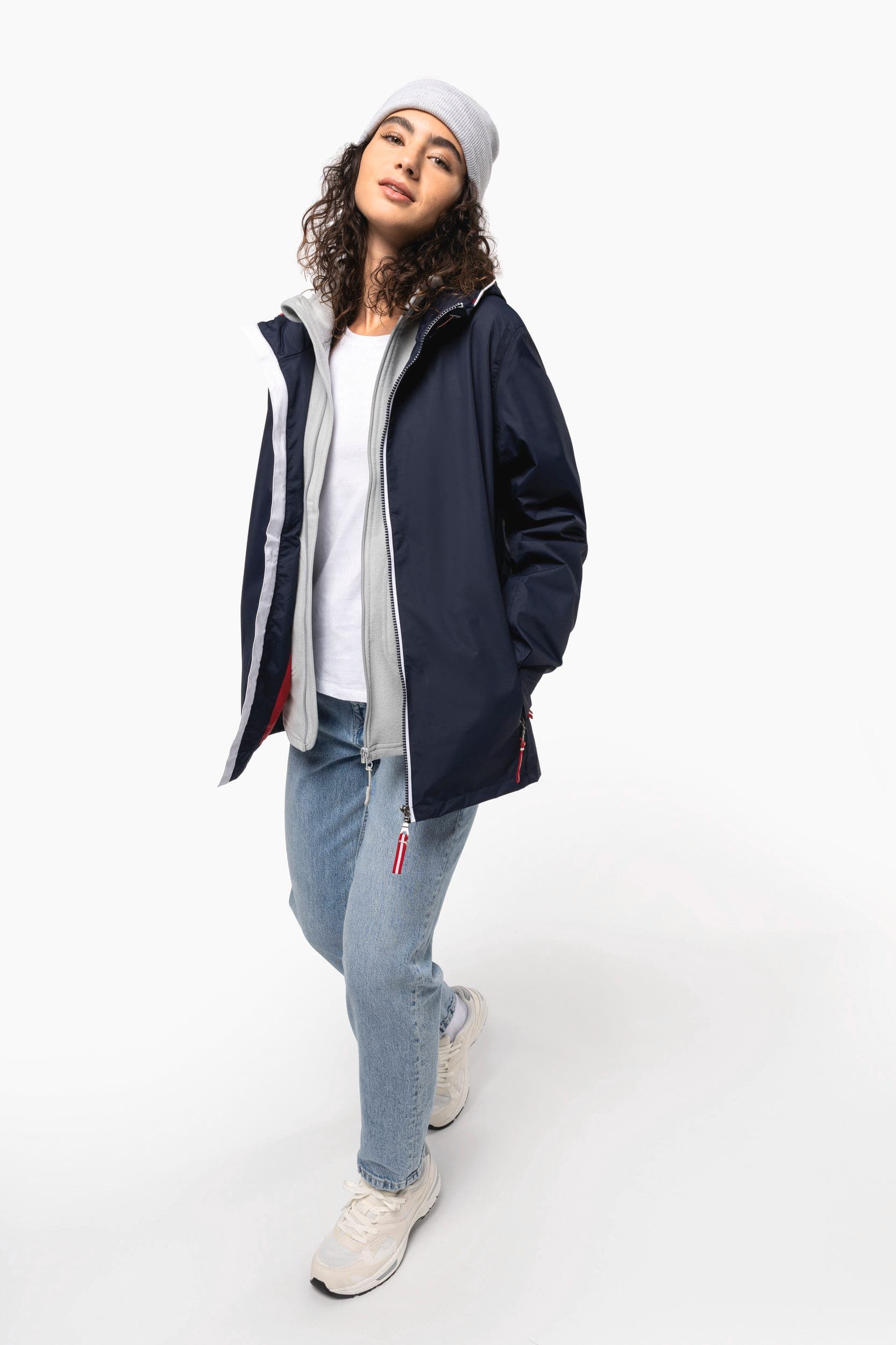 Veste imperméable unisexe en situation