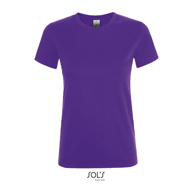 SOL'S REGENT WOMEN - ROUND COLLAR T-SHIRT coloris Violet foncé