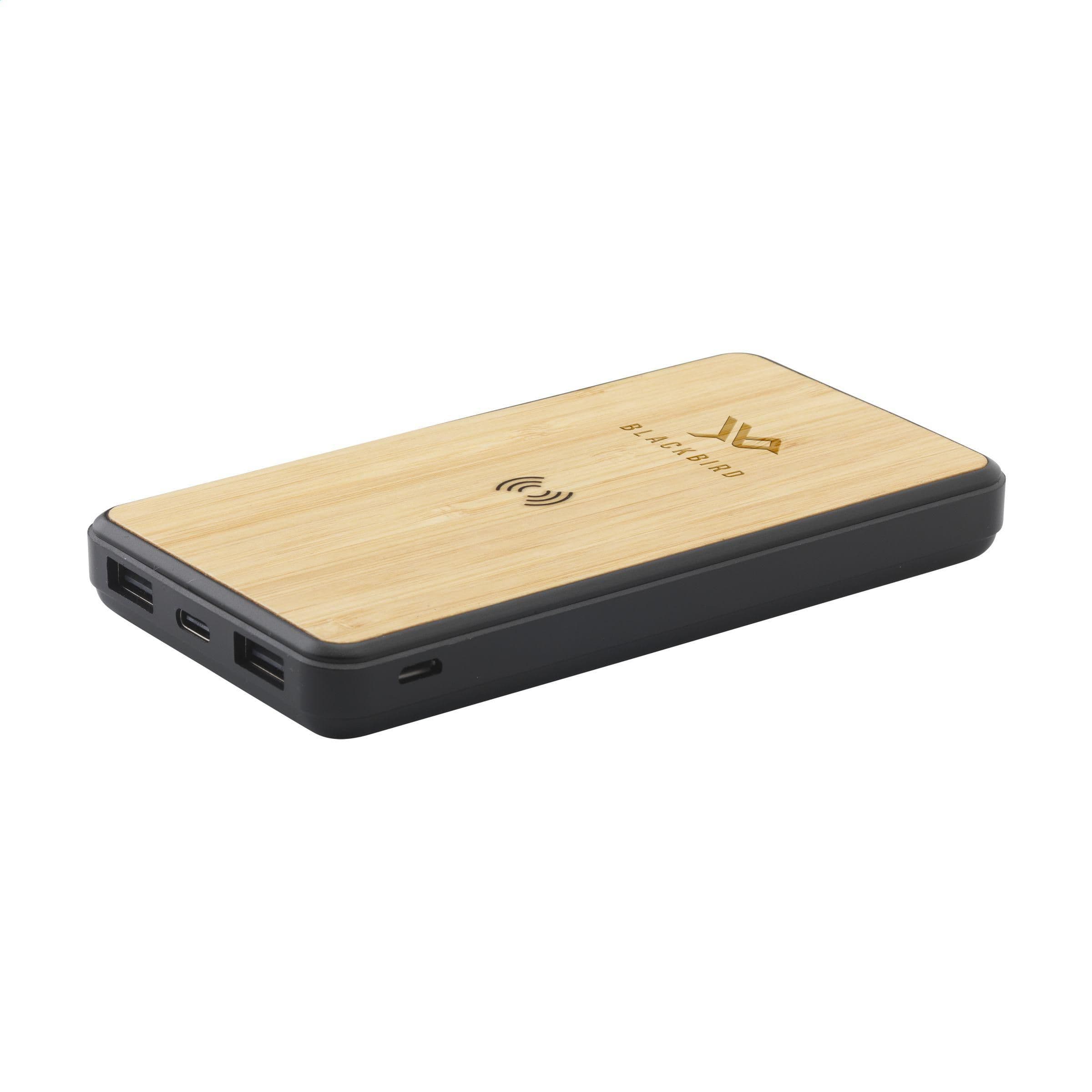Powerbank sans fil Boru bambou RCS plastique recyclé