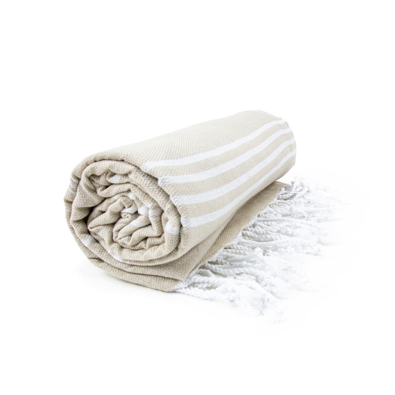 HAMAM SULTAN TOWEL coloris Beige / Blanc