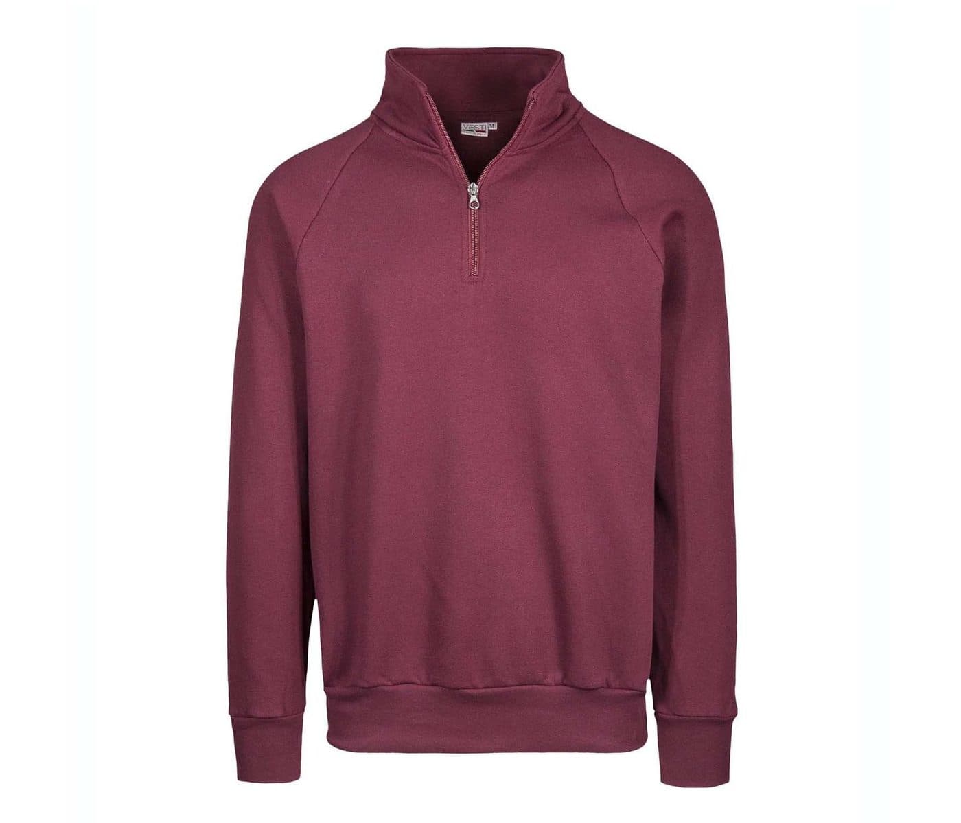 SWEAT ZIP NECK coloris Bordeaux sport