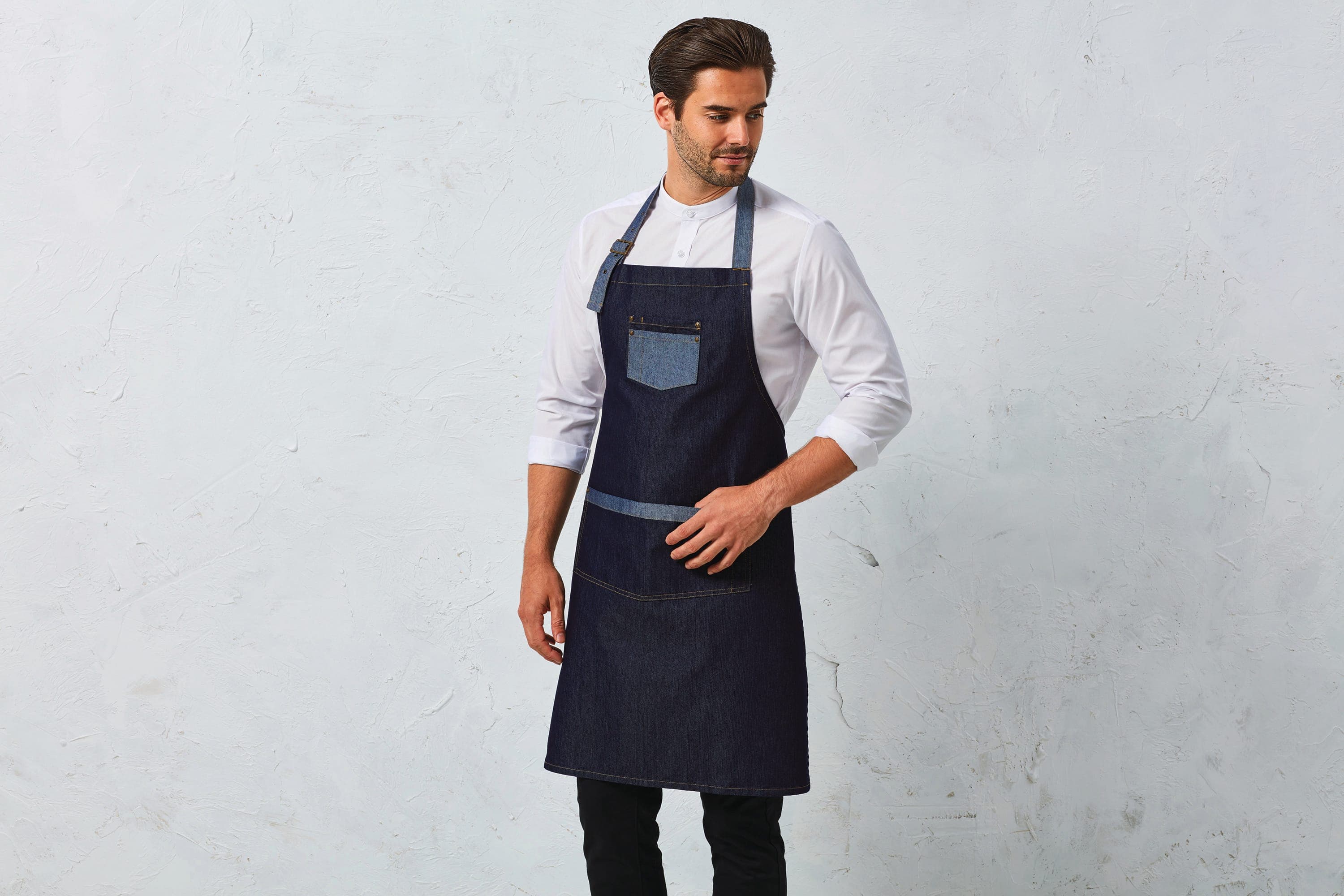 Tablier Denim à bavette "Domain"