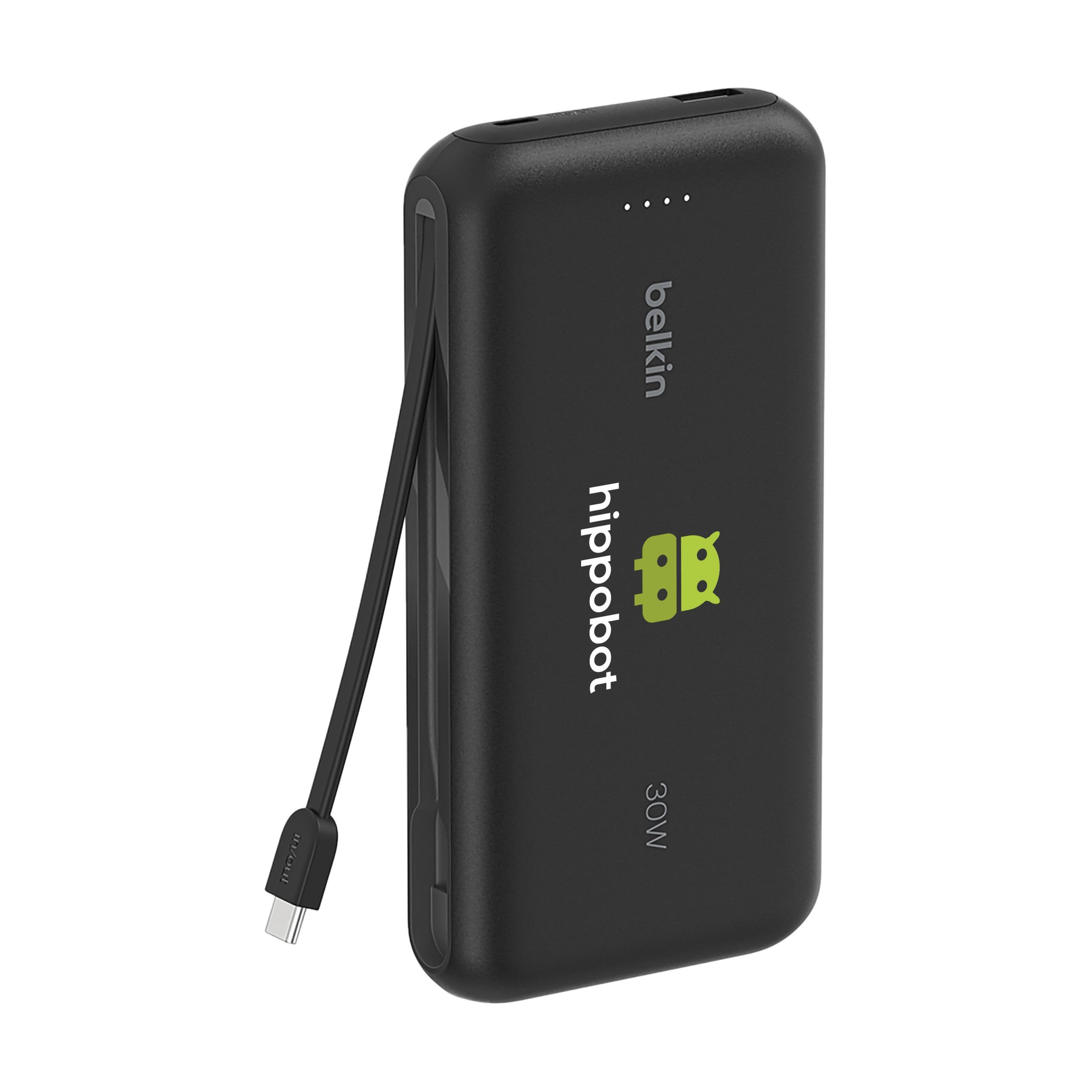 Banque d'énergie Belkin BoostCharge 20K câble intégré en situation