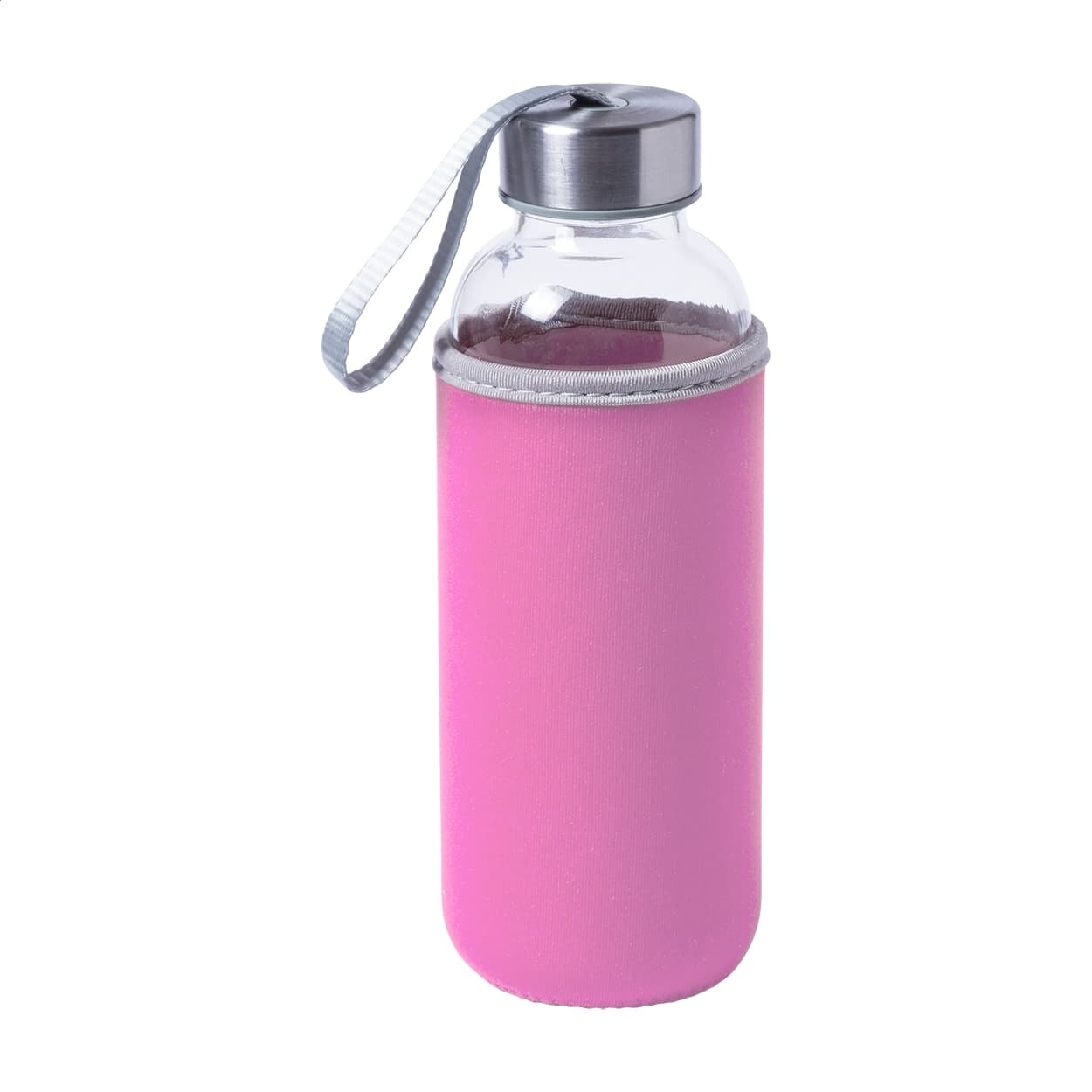 Bouteille en verre coloris Rose
