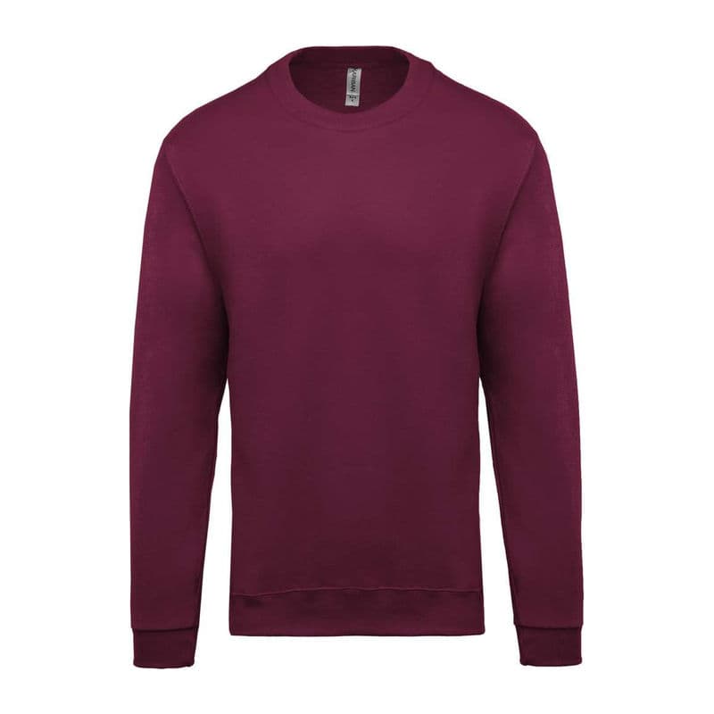 Crew Neck Sweatshirt coloris Lie-de-vin