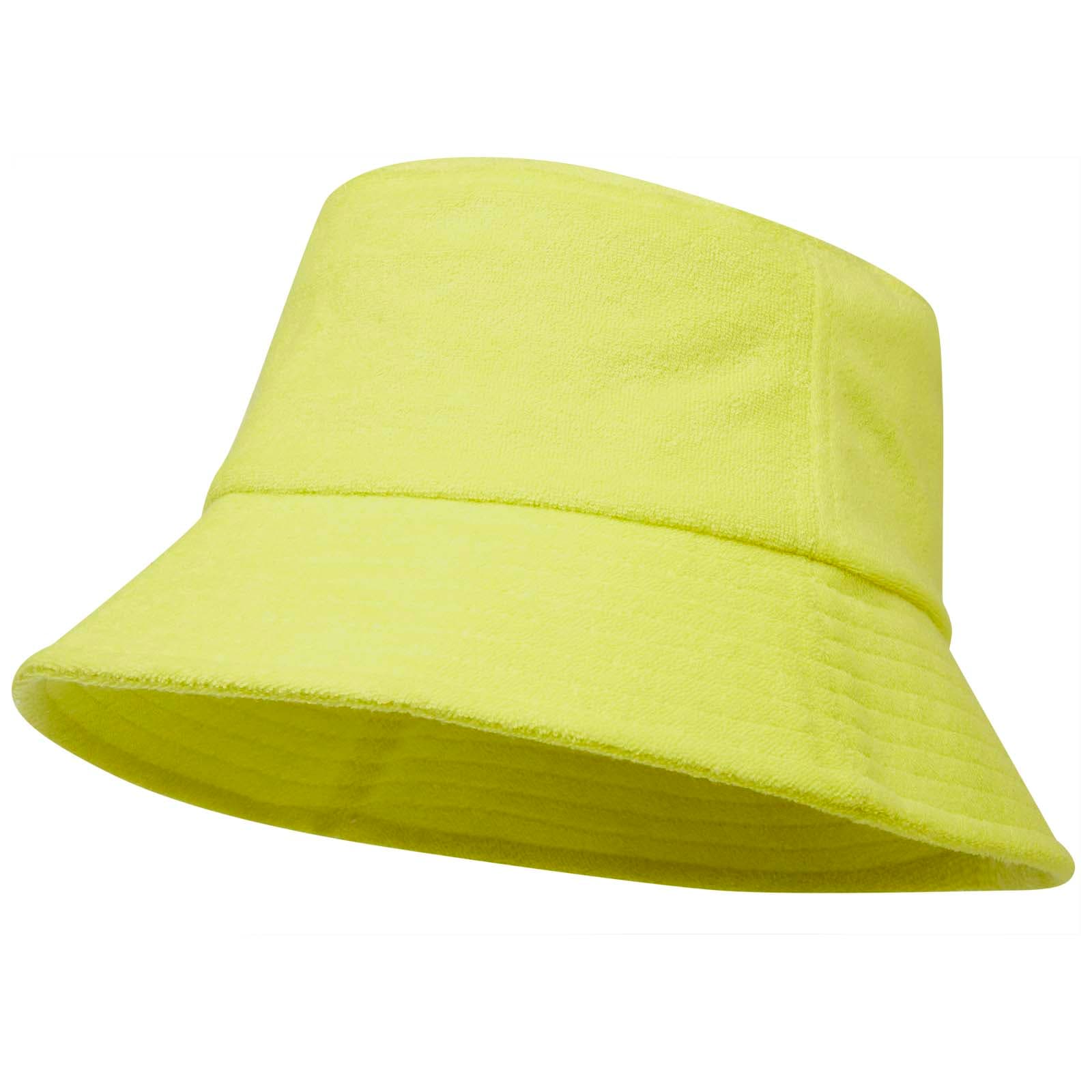 Bob anti-UV de 230 g/m² Melo en tissu éponge recyclé GRS coloris Citron vert