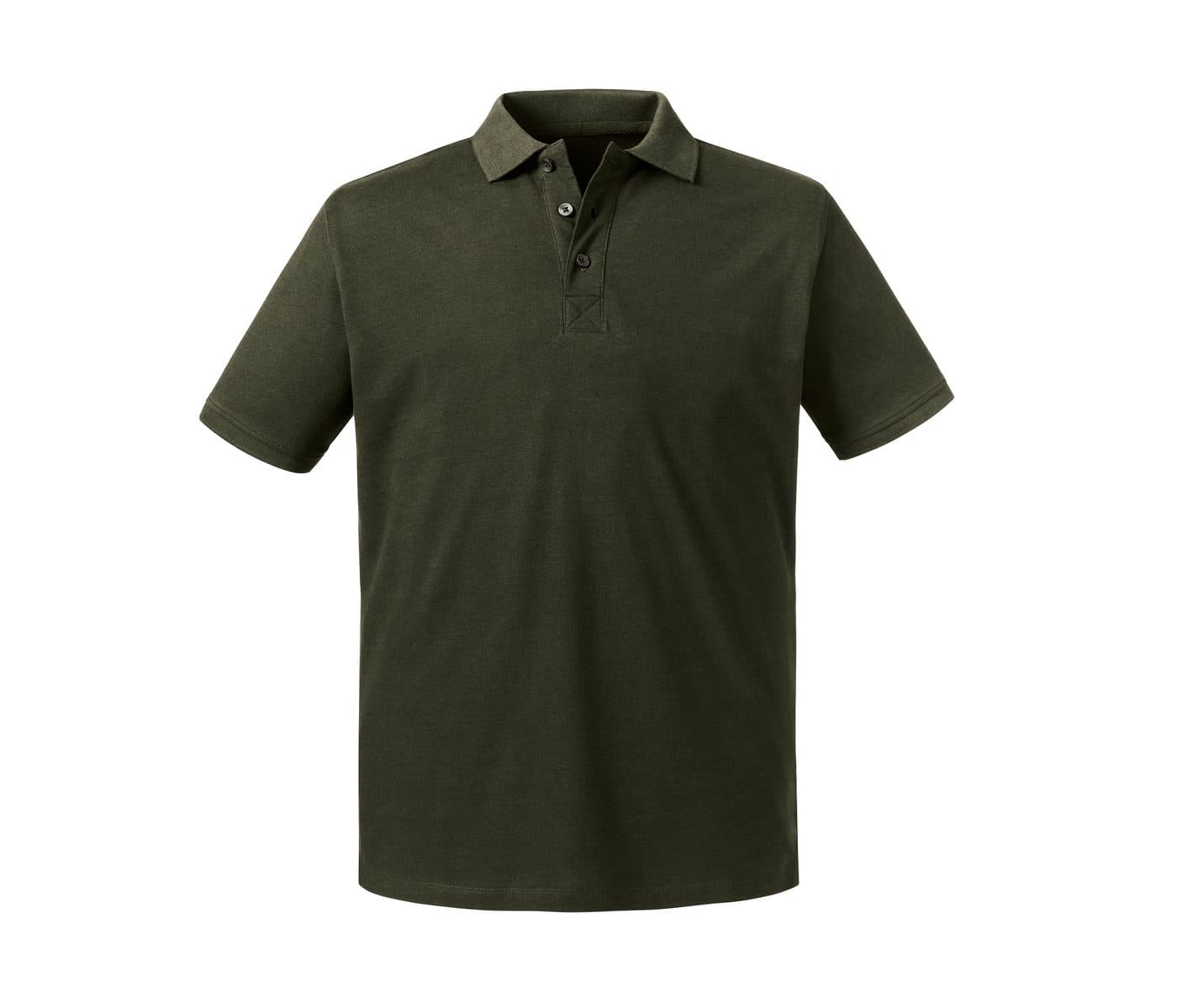MEN'S PURE ORGANIC POLO coloris Olive foncé